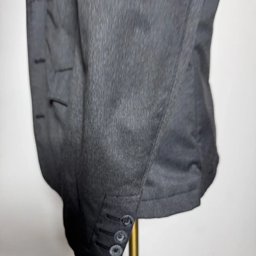 Zara Man Blazer Mens 38 Medium Dark Gray Solid Utility Young Division Jacket